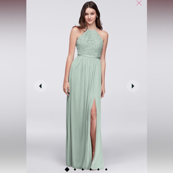 David’s Bridal Open-Back Lace and Mesh Bridesmaid Dress - Picture 7 of 9